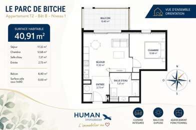 Appartement 2 pièces 173000 €