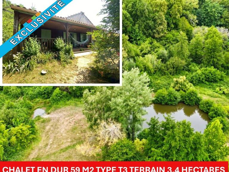 CAZAUBON (32)  Chalet en dur + terrain 3,4 ha avec source et — photo 1
