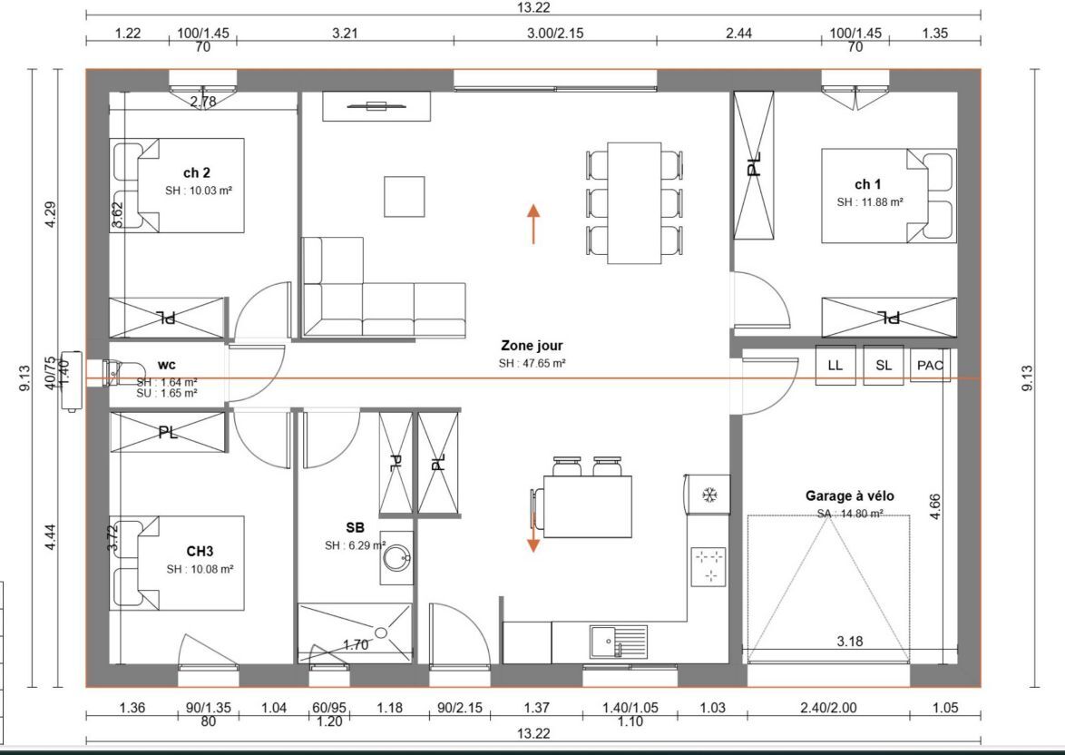Projet de construction d'une maison 87 m² avec terrain à SAINT-JEAN-DE-LIVERSAY (17)