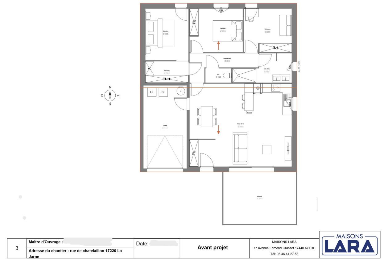 Projet de construction d'une maison 85 m² avec terrain à LA JARNE (17)