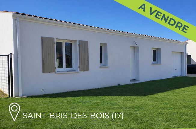 À VENDRE – Maison de plain-pied neuve à Saint Bris des bois, conforme RE 2020 – Disponible immédiatement