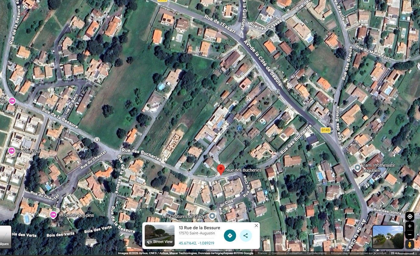 Terrain à bâtir de 385 m2 au prix de 84700 € à SAINT-AUGUSTIN.