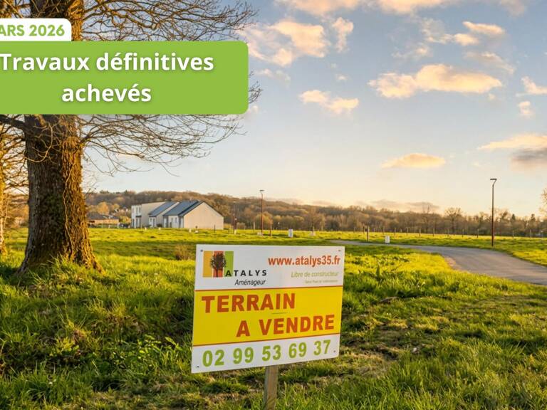 Terrain viabilisé, libre de constructeur — photo 1