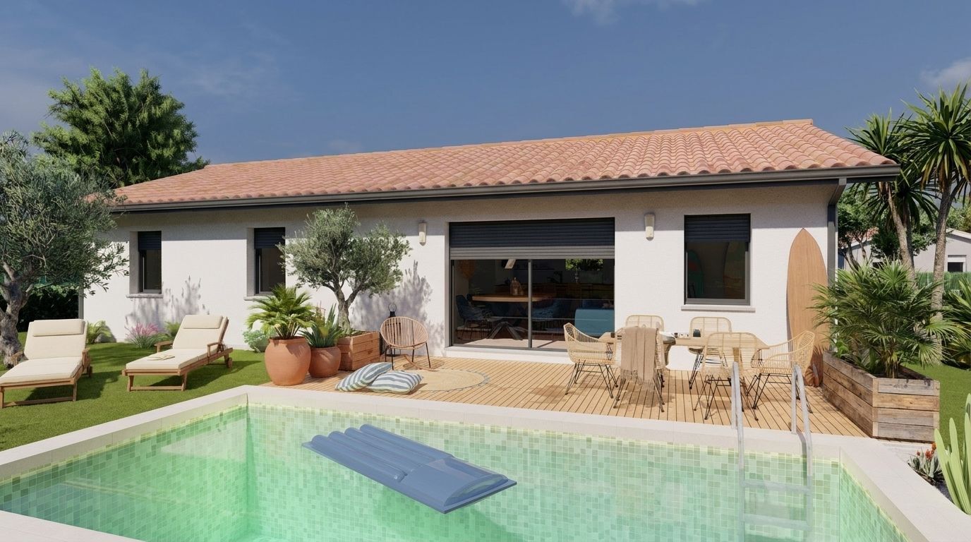 Projet de construction d'une maison 100 m² avec terrain à LE PALAIS-SUR-VIENNE (87)