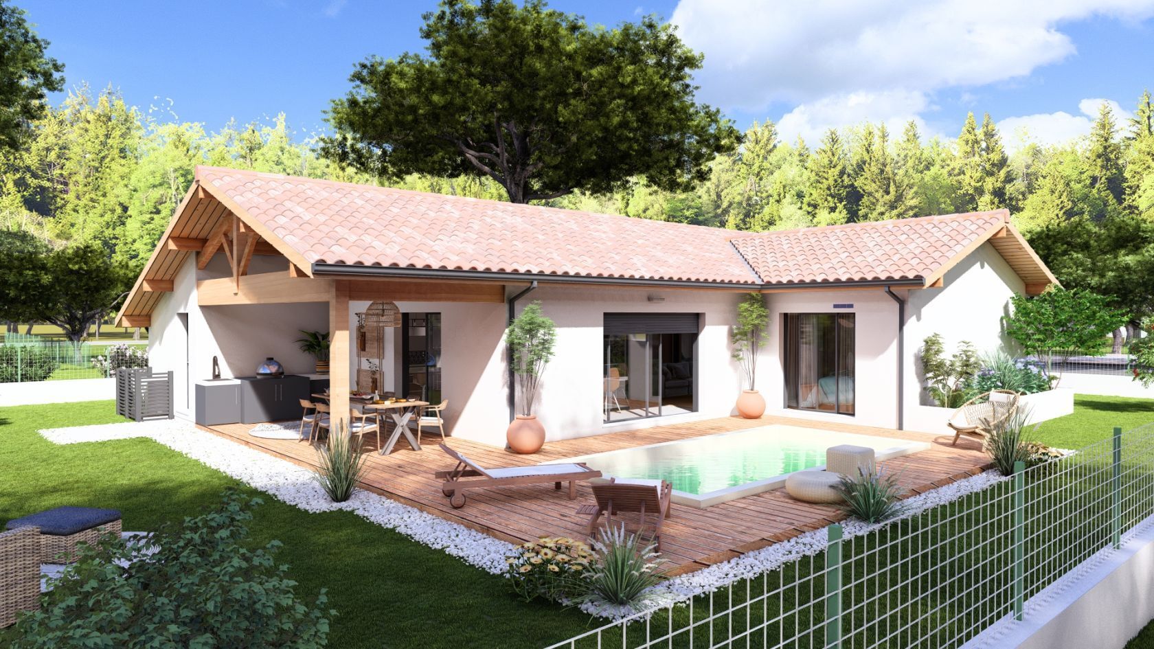 Projet de construction d'une maison 102 m² avec terrain à LEON (40)