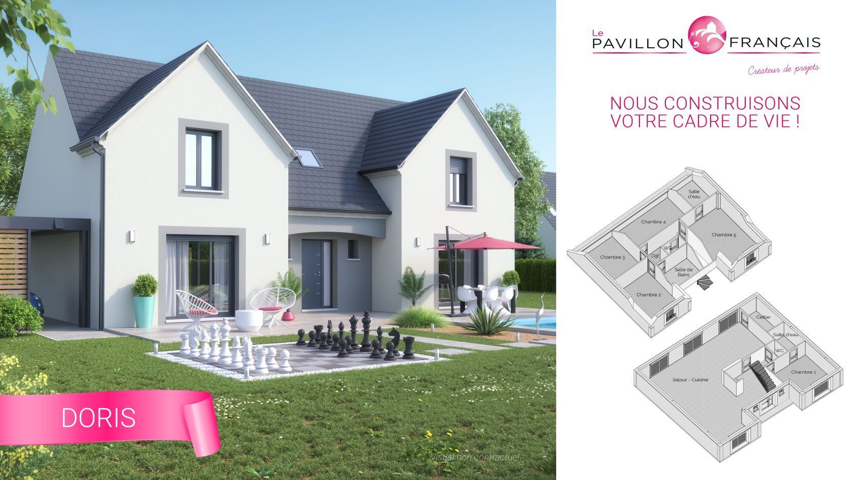 Projet de construction d'une maison 180 m² avec terrain à CHANTILLY (60)