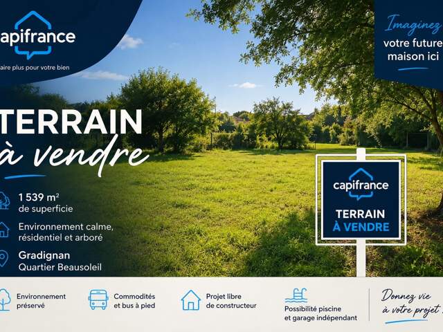 GRADIGNAN Beausoleil | Terrain à bâtir de 1 539 m² dans un environnement privilégié — photo du bien