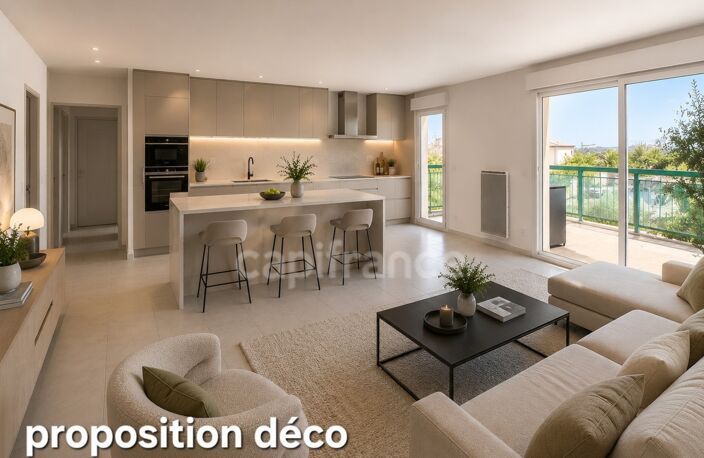 SÉRIGNAN – Grande terrasse, aperçu mer, 2 chambres + bureau et garage — photo 4