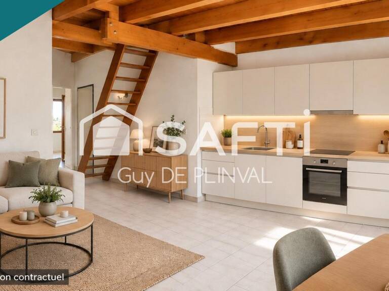 VIRY CENTRE  T3 ATYPIQUE AU DERNIER ÉTAGE  CHARPENTE APPARENTE  2 CHAMBRES — photo 1