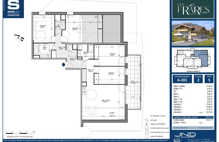APPARTEMENT T5 108m² - SAINT JEAN DE SIXT — photo 3