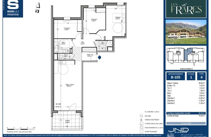 À VENDRE  Appartement T4 au cur des Aravis - SAINT JEAN DE SIXT - LES FRARES 1823 — photo 4