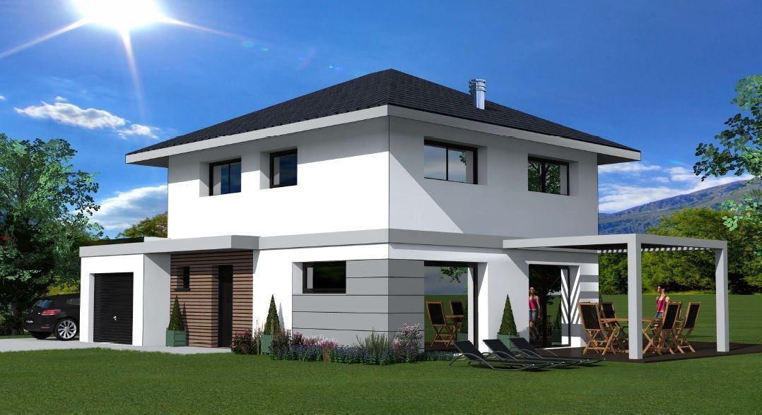 Projet de construction d'une maison 110 m² avec terrain de 449m² à BRENTHONNE (74)