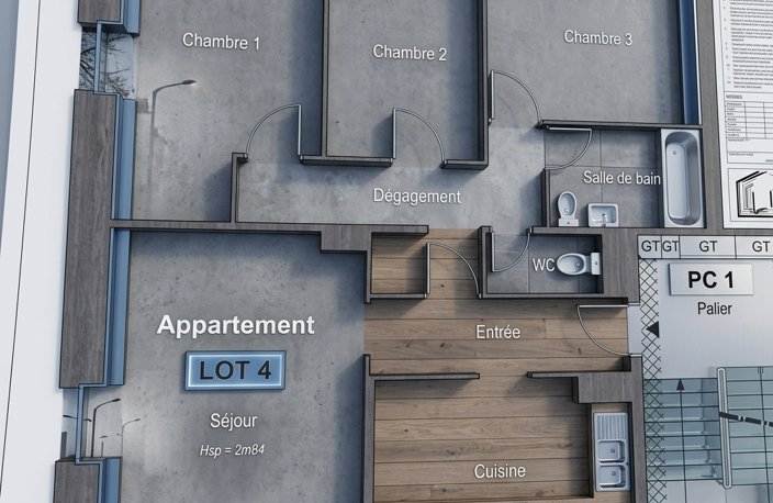 Vente Appartement 4 pièces — photo 2