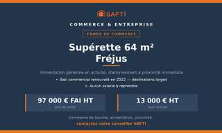 Commerce 2 Pièces 64 m² à vendre à Fréjus (83370)