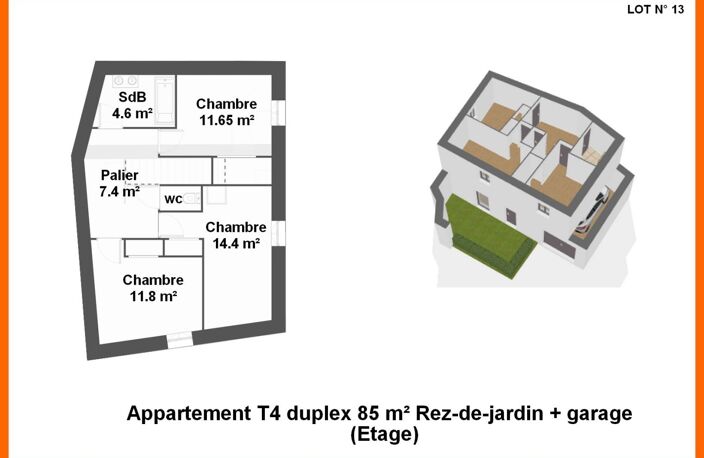 4 Pièces rez-de-jardin — photo 5