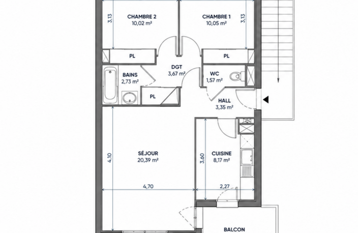 Vente Appartement 3 pièces — photo 2