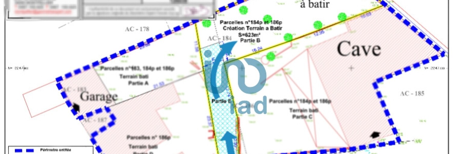 Terrain  623 m² à vendre à Cazedarnes (34460)