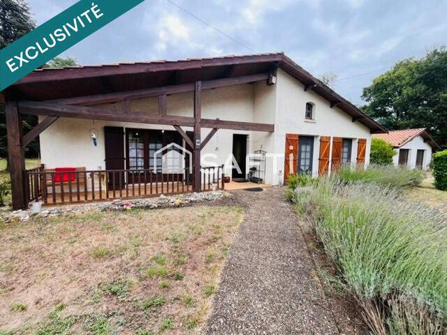 Maison landaise 3 chs, double garage, sur 3280m² terrain arboré. — photo du bien