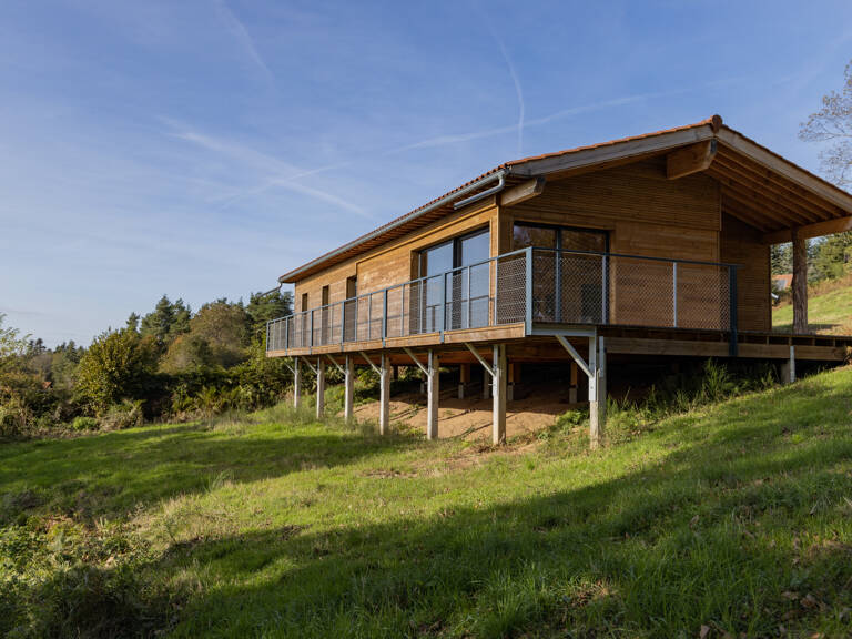 Maison d'architecte neuve de plain-pied   Vue panoramique — photo 1