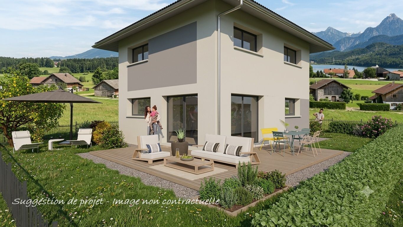 Projet de construction d'une maison 99m² avec terrain de 426m² à BRENTHONNE (74)
