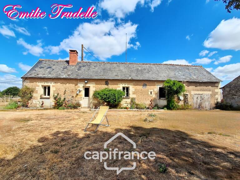 Maison à vendre 4 pièces LHOMME (72)   Propriété de caractère sur plus de 6 hectares en bord du Loir — photo 1