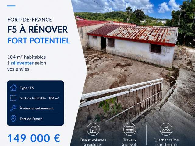 GROSSE OPPORTUNITÉ ! Maison à vendre 5 pièces FORT DE FRANCE (972) — photo du bien
