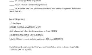 Appartement 1 Pièce 11 m² à louer à Paris 6 (75006)
