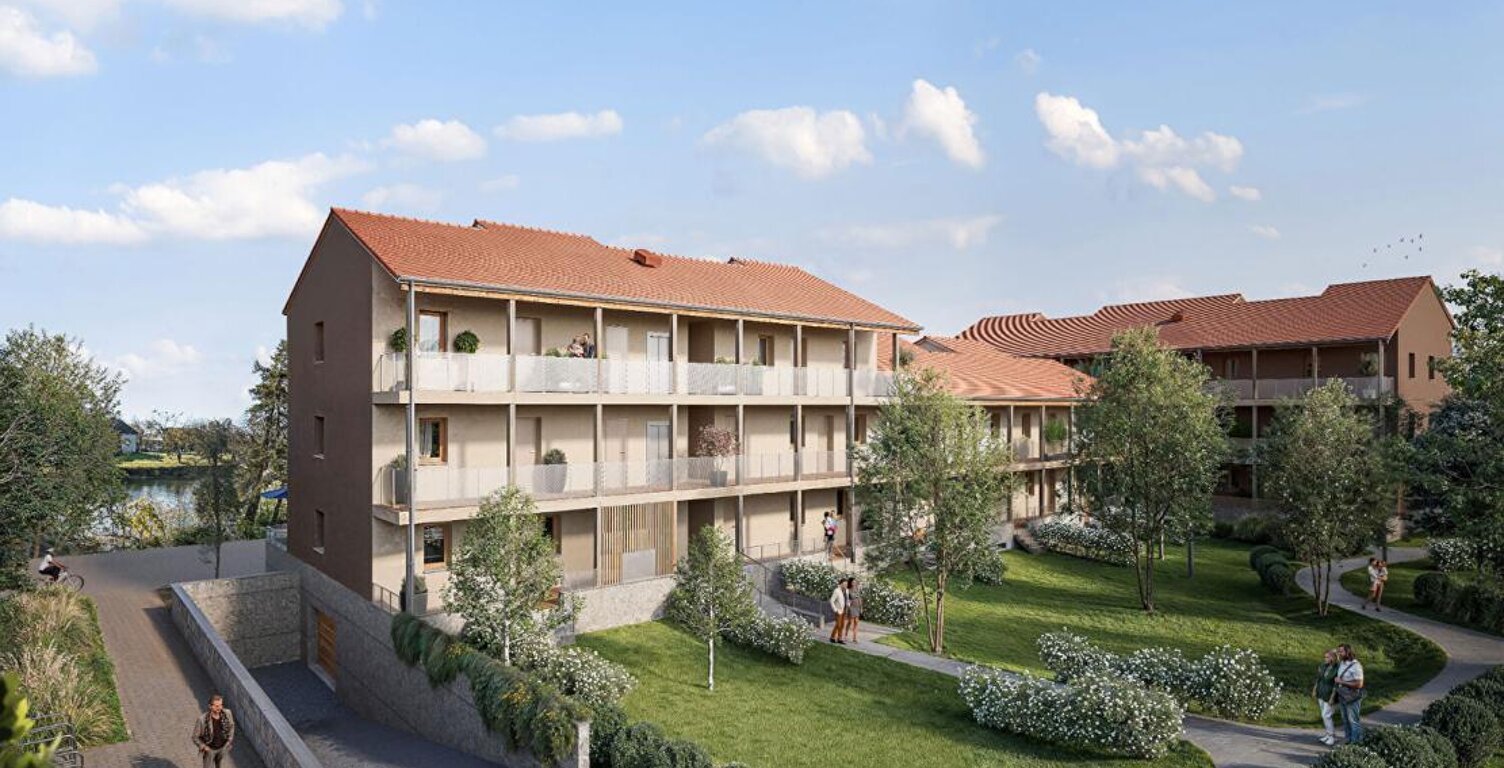 appartement 2 pièces 42m² rdc avec terrasse 13M² vue  sur  la Saône sur ile saint Laurent  Rives de Genise 1 — photo 1