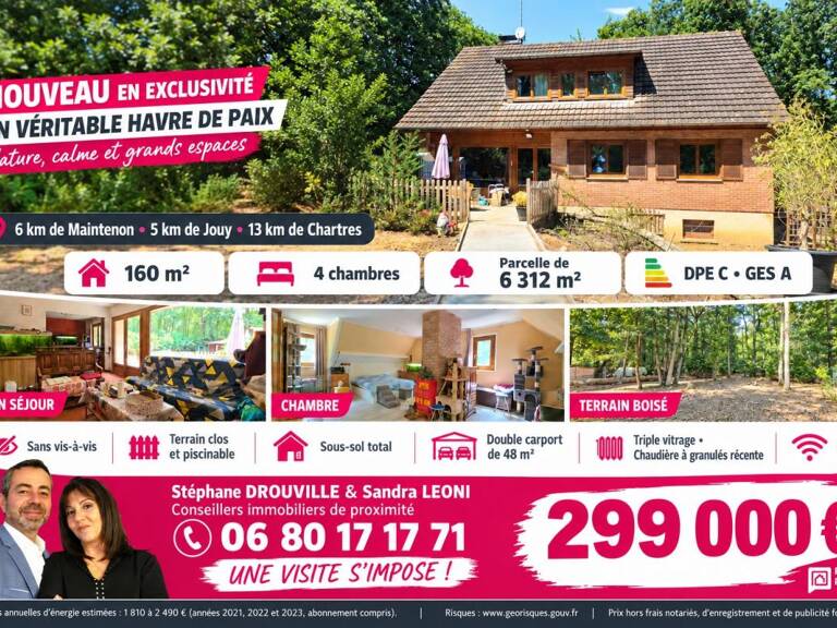 PROCHE MAINTENON CHARMANTE MAISON FAMILIALE de 160 m2, 4 chambres — photo 1