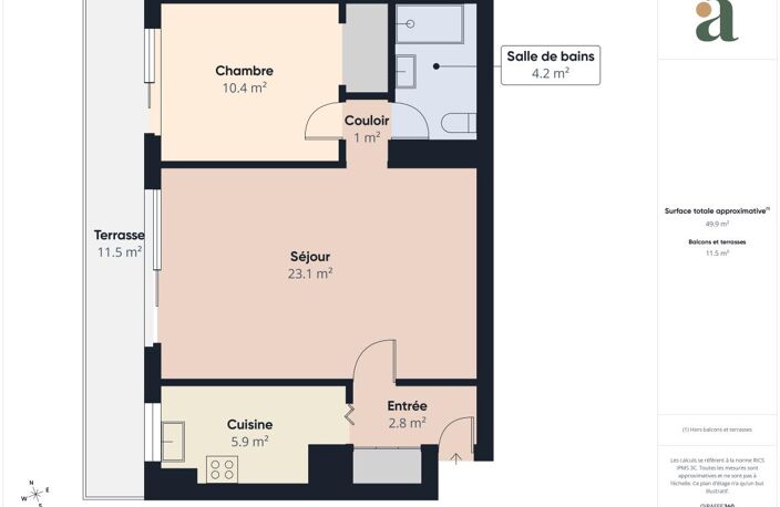 Appartement 2 pièces avec terrasse  sur jardin en vente à Levallois-Perret 92300 — photo 3