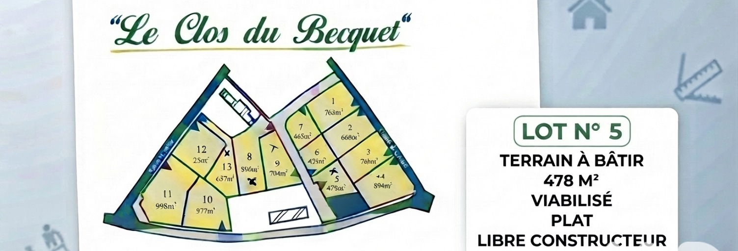 Terrain  478 m² à vendre à Terres-de-Caux (76640)