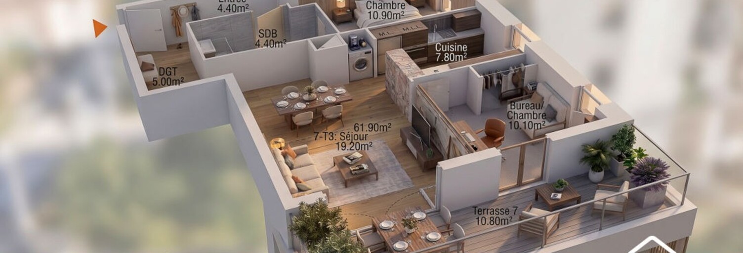 Appartement 3 Pièces 62 m² à vendre à Périgny (17180)