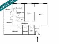 APPARTEMENT - T5 - ( 4 chambres ) - au DERNIER ETAGE avec VUE PANORAMIQUE — photo 4