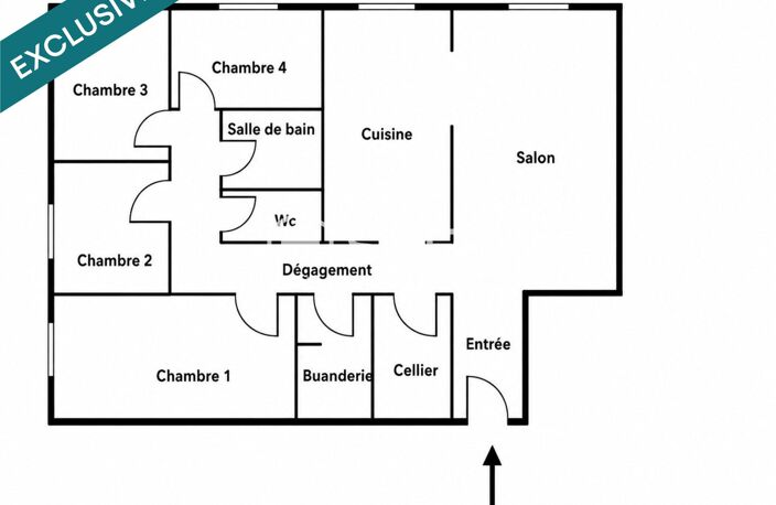 APPARTEMENT - T5 - ( 4 chambres ) - au DERNIER ETAGE avec VUE PANORAMIQUE — photo 4