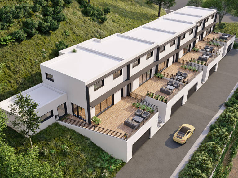 TERRAIN PLEIN CENTRE DE 1000M2 AVEC PERMIS OBTENU POUR 3 VIL — photo 1