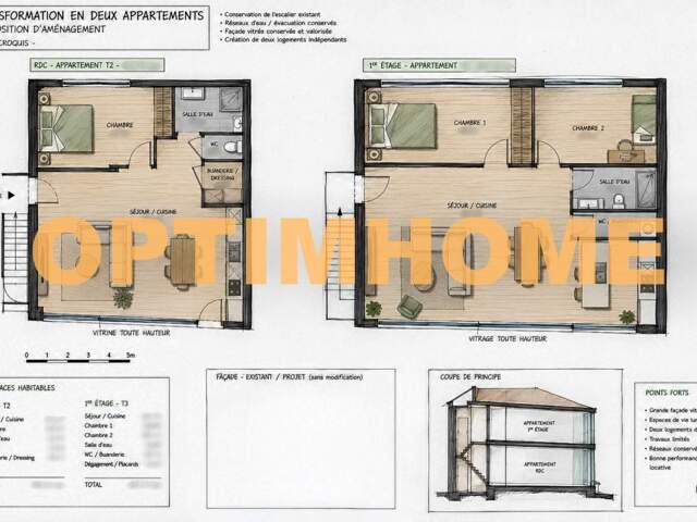Opportunité d'investissement Coeur de ville — Immeuble divisible en 3 à 6 logements avec 2 parkings privatifs CHOLET (49) — photo du bien
