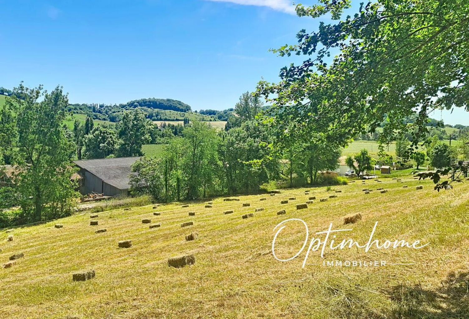 Terrain de 2 606 m² avec vue campagne à 10 min de Bon-Encontre — photo 1