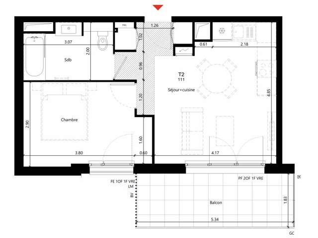 T2 Neuf - Dernières normes (PMR, Accoustique, Énergie) - Jardin et Balcon — photo du bien