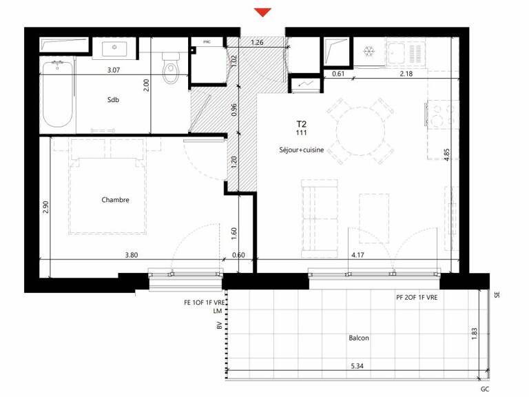 T2 Neuf - Dernières normes (PMR, Accoustique, Énergie) - Jardin et Balcon — photo 1