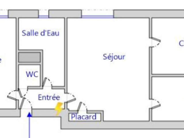 Achat Appartement T3 Grenoble – 3 Pièces de 48m² Traversant Est-Sud avec Séjour Lumineux, Cuisine moderne équipée et meublée & Cave — photo du bien