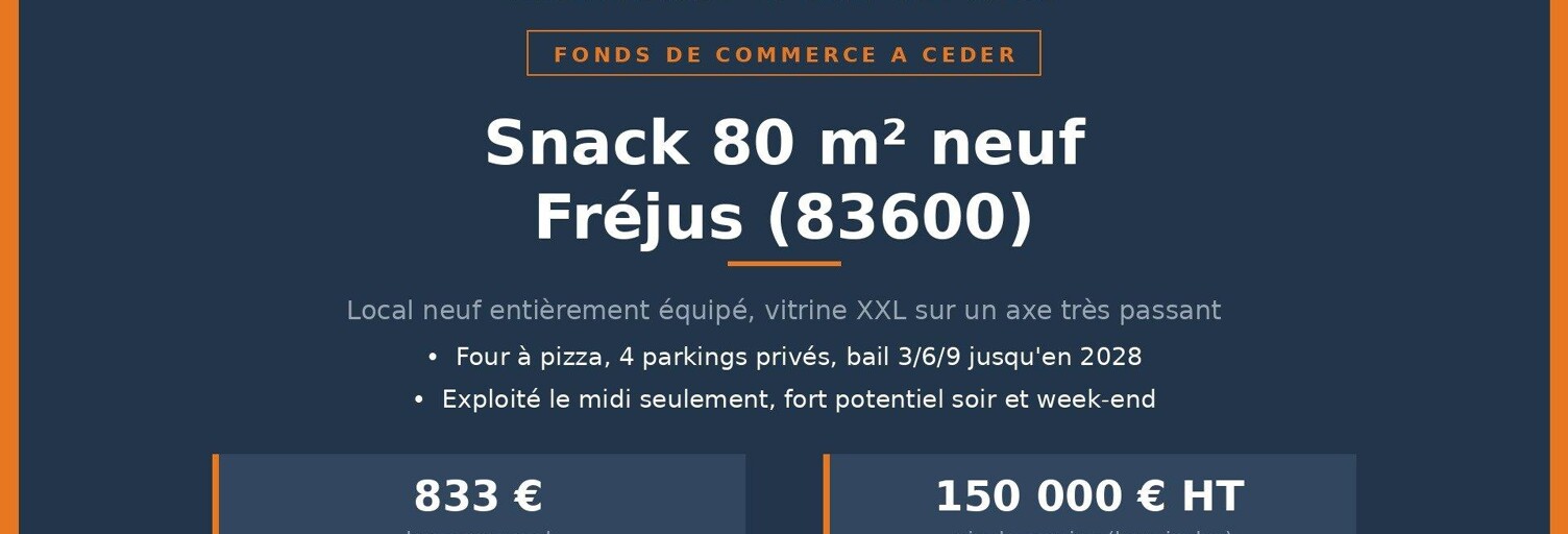 Commerce  80 m² à vendre à Fréjus (83600)