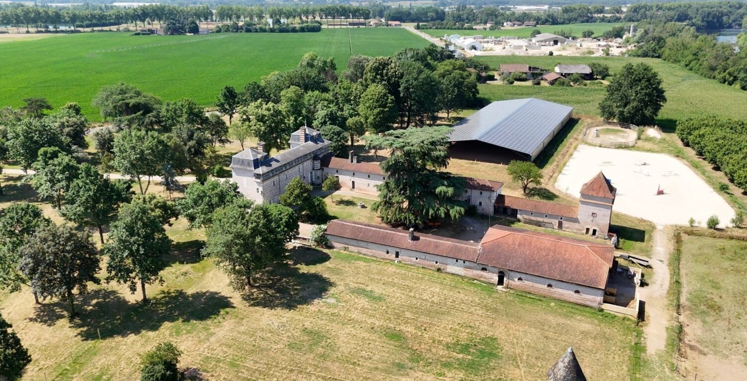 Propriete équestre et son château, à vendre 14 pièces LE TEMPLE SUR LOT (47) — photo 1