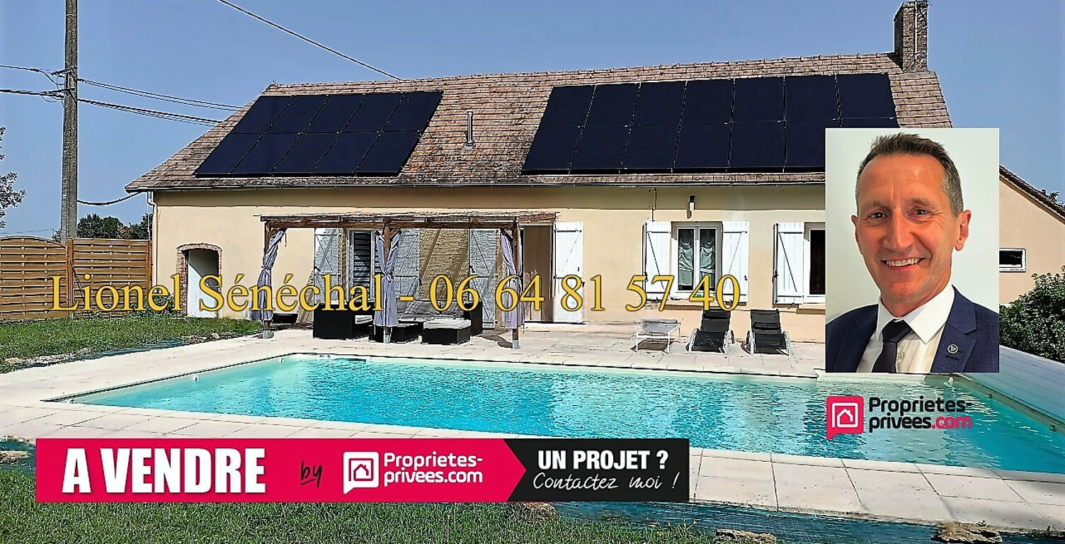 Longère de plain - pied  rénovée 7 pièces de 126 m2 avec sa piscine et son superbe terrain extérieur à 10 mn de Le Mans secteur Sud Sarthe — photo 1