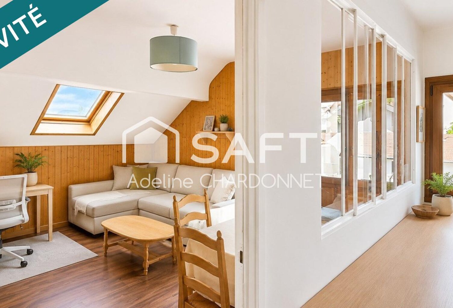 Appartement T2 rénové 54 m² habitables / 33 m² Carrez  Dernier étage  Quartier des Romains  Annecy — photo 1