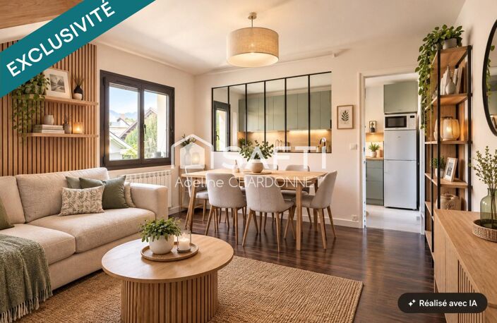 Appartement T2 rénové 54 m² habitables / 33 m² Carrez  Dernier étage  Quartier des Romains  Annecy — photo 3