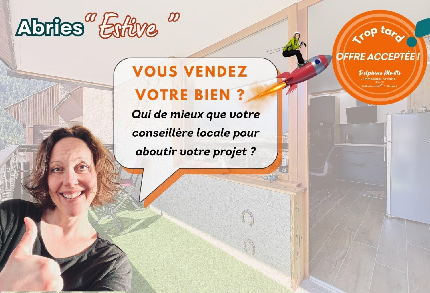 T3 centre ABRIES sans travaux  - vue dégagée - Au calme — photo 1