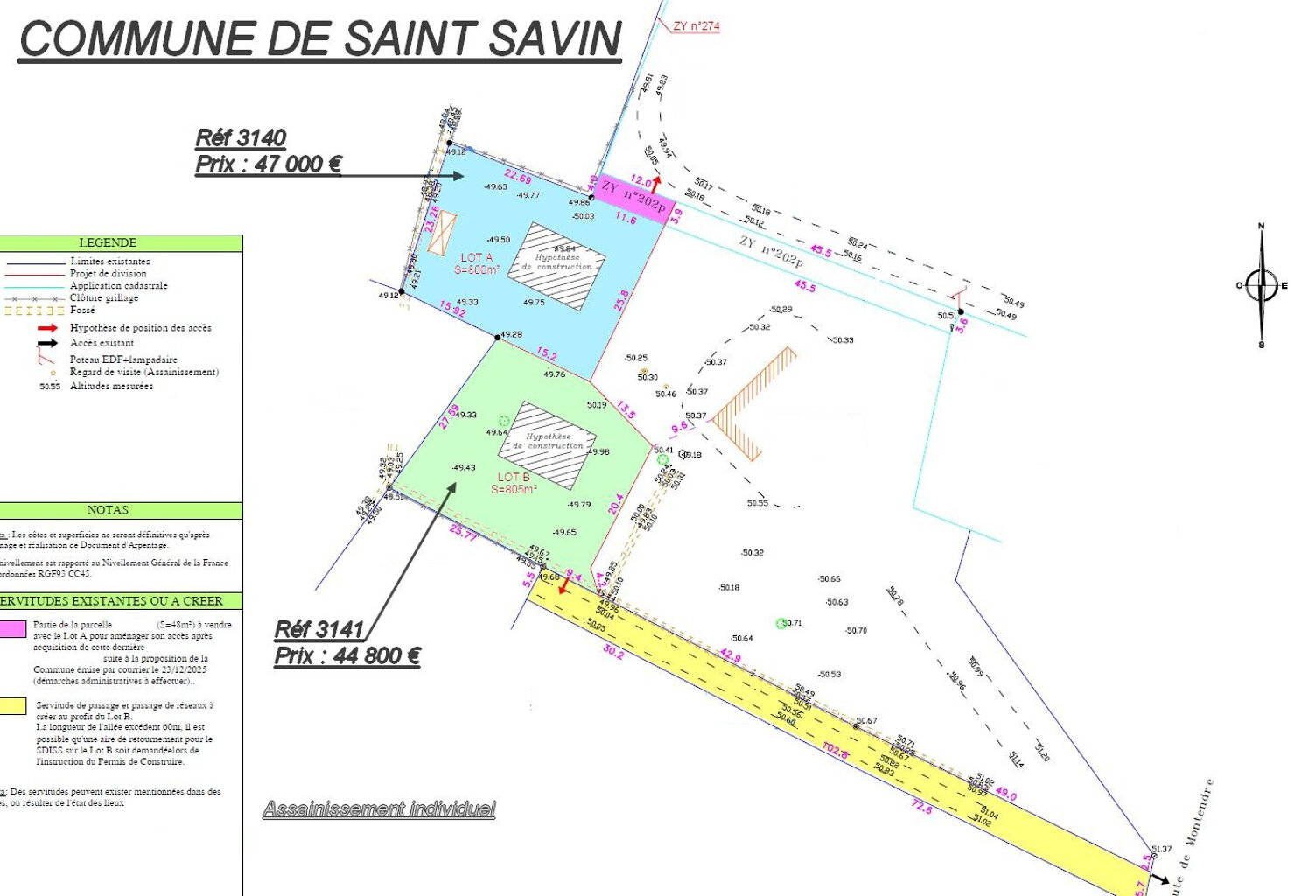 ST SAVIN TERRAIN A BATIR 800 m2 — photo 1