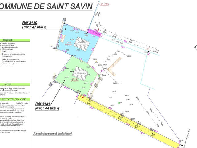 ST SAVIN TERRAIN A BATIR 800 m2 — photo du bien