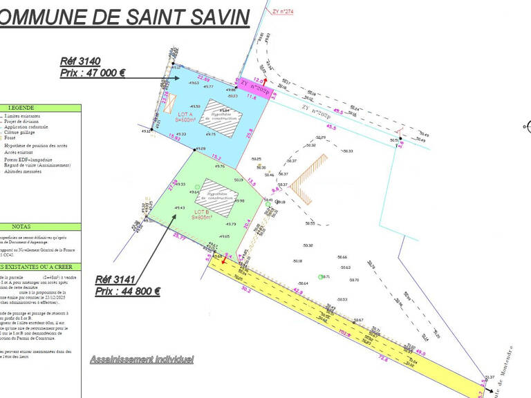 ST SAVIN TERRAIN CONSTRUCTIBLE 805 m2 — photo 1