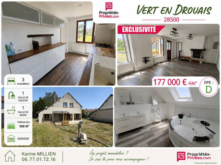 VERT EN DROUAIS 28500 Maison individuelle - 1 étage - 3 chambres - Garage - Terrain - 177000  HAI — photo 1